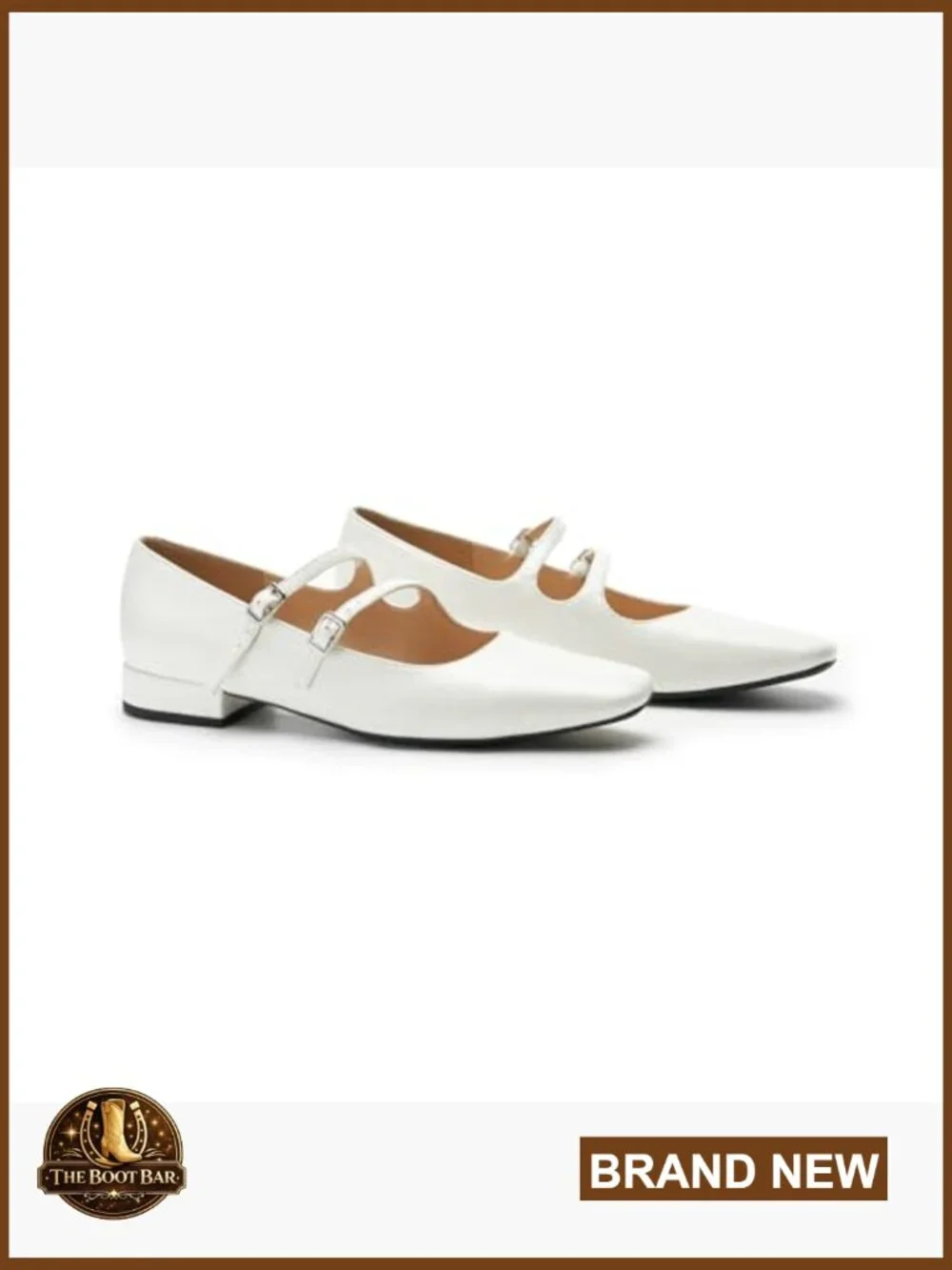 Women's Mary Jane Ballet Flats Square Toe Block Heel Adjustable Straps - Picture 2 of 7